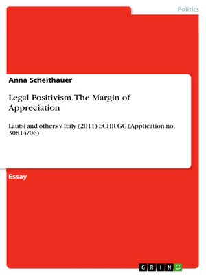 cover image of Legal Positivism. the Margin of Appreciation
